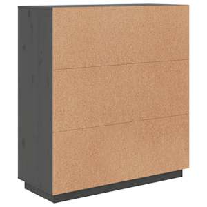 Skříň highboard šedá 100x40x108,5 cm masivní borové dřevo - obrázek 9