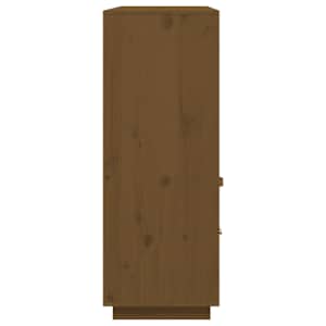 Skříň highboard medově hnědá 100x40x108,5 cm masivní borovice - obrázek 8