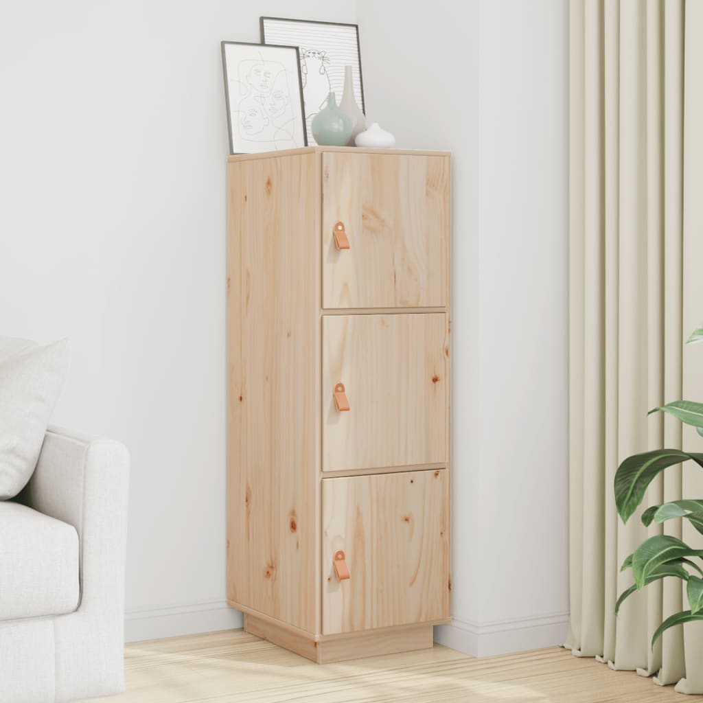 vidaXL højskab 34x40x108,5 cm massivt fyrretræ