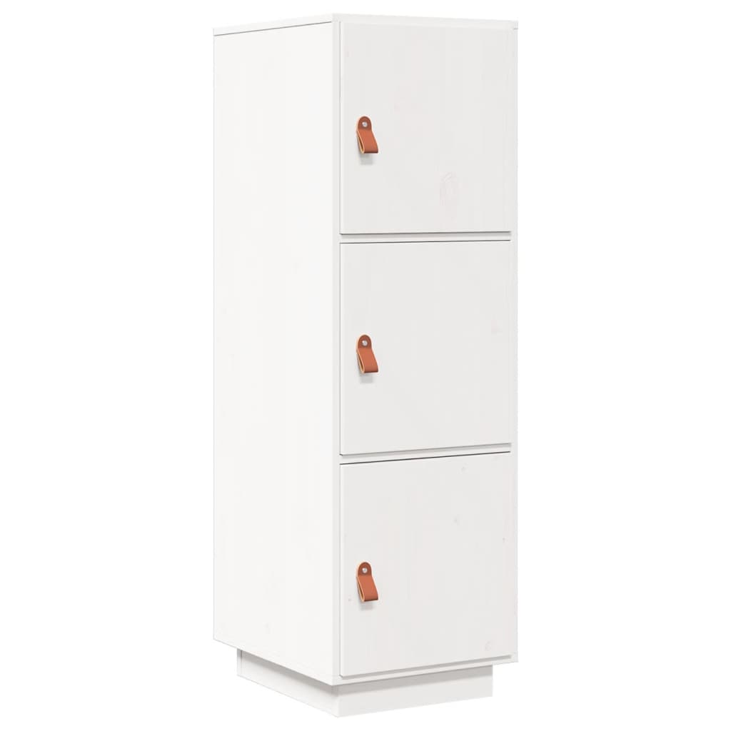 vidaXL Skříň highboard bílá 34x40x108,5 cm masivní borové dřevo