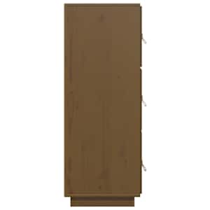 Skříň highboard medově hnědá 34x40x108,5 cm masivní borovice - obrázek 7