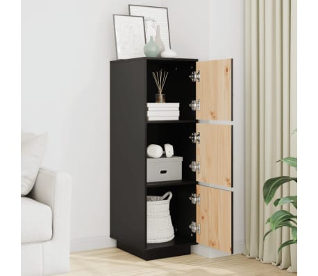 vidaXL Highboard Schwarz 34x40x108,5 cm Massivholz Kiefer