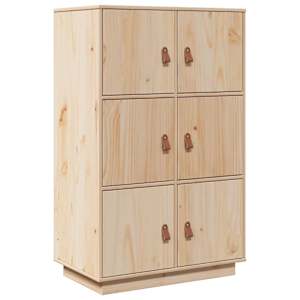 Skříň highboard 67 x 40 x 108,5 cm masivní borové dřevo - obrázek 2