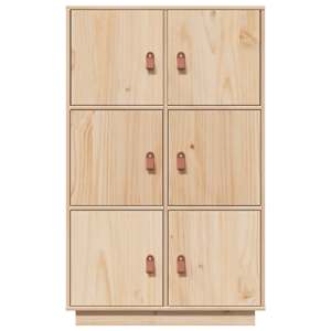 Skříň highboard 67 x 40 x 108,5 cm masivní borové dřevo - obrázek 5