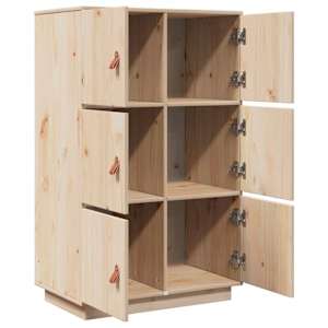 Skříň highboard 67 x 40 x 108,5 cm masivní borové dřevo - obrázek 6