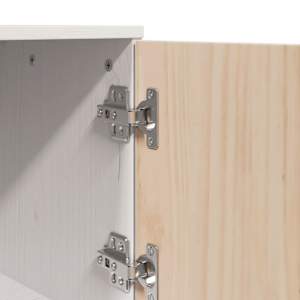 Skříň highboard bílá 67 x 40 x 108,5 cm masivní borové dřevo - obrázek 9