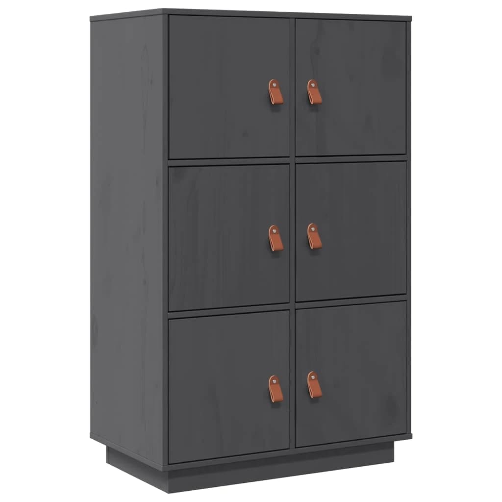 Thumbnail - vidaXL Highboard Grau 67x40x108,5 cm Massivholz Kiefer