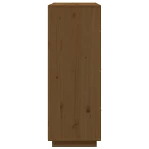 Skříň highboard medově hnědá 67x40x108,5 cm masivní borovice - obrázek 7