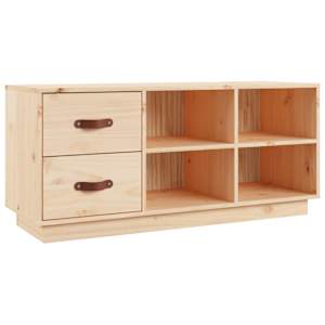 Lavice s botníkem 100 x 34 x 45 cm masivní borové dřevo - obrázek 2