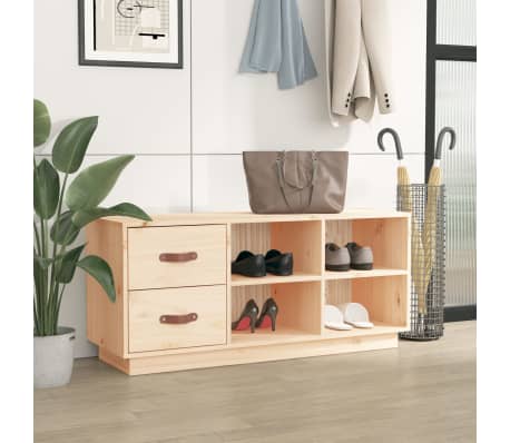vidaXL Schoenenbank 100x34x45 cm massief grenenhout