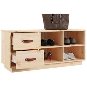 Lavice s botníkem 100 x 34 x 45 cm masivní borové dřevo - obrázek 5
