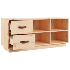 Lavice s botníkem 100 x 34 x 45 cm masivní borové dřevo - obrázek 7