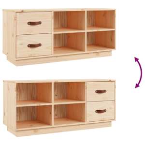 Lavice s botníkem 100 x 34 x 45 cm masivní borové dřevo - obrázek 9