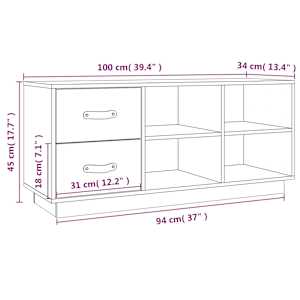 Lavice s botníkem 100 x 34 x 45 cm masivní borové dřevo - obrázek 11