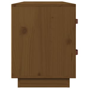 Lavice s botníkem medově hnědá 110x34x45 cm masivní borovice - obrázek 8