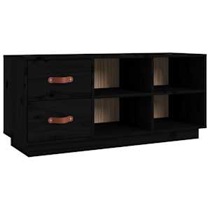 vidaXL jalatsipink, must, 100x34x45 cm, m&auml;nnipuit
