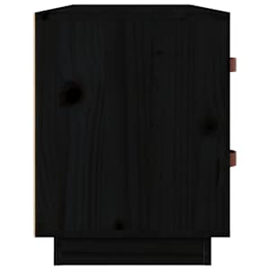 Lavice s botníkem černá 100 x 34 x 45 cm masivní borové dřevo - obrázek 8