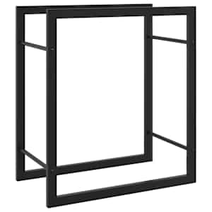 Stojan na palivové dřevo matný černý 50 x 28 x 56 cm ocel - obrázek 7