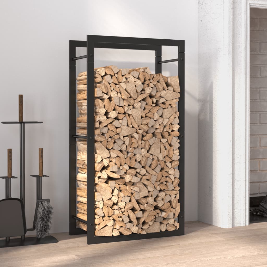 Brennholzregal Mattschwarz 50x28x94 cm Stahl kaufen
