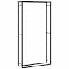 vidaXL k&uuml;ttepuude rest, mattmust, 110x28x214 cm, teras