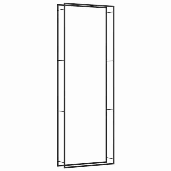 vidaXL k&uuml;ttepuude rest, mattmust, 110x28x312 cm, teras