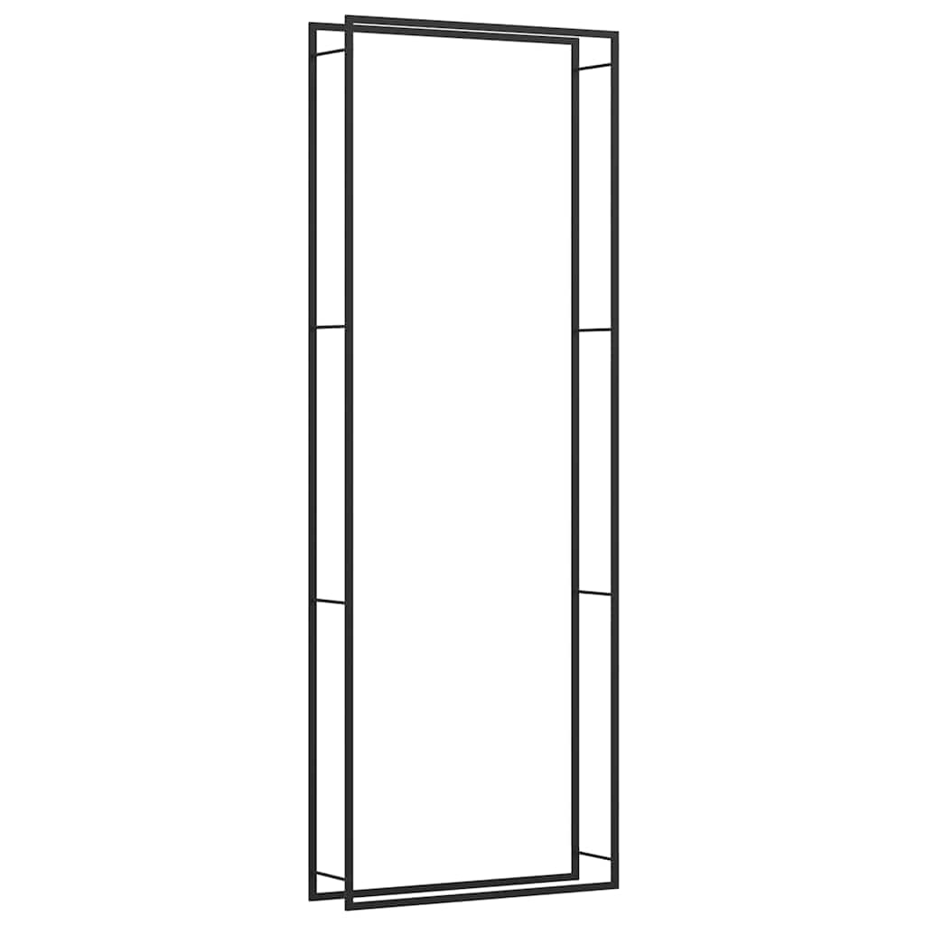 vidaXL Stojan na krbové drevo matný čierny 110x28x312 cm oceľ