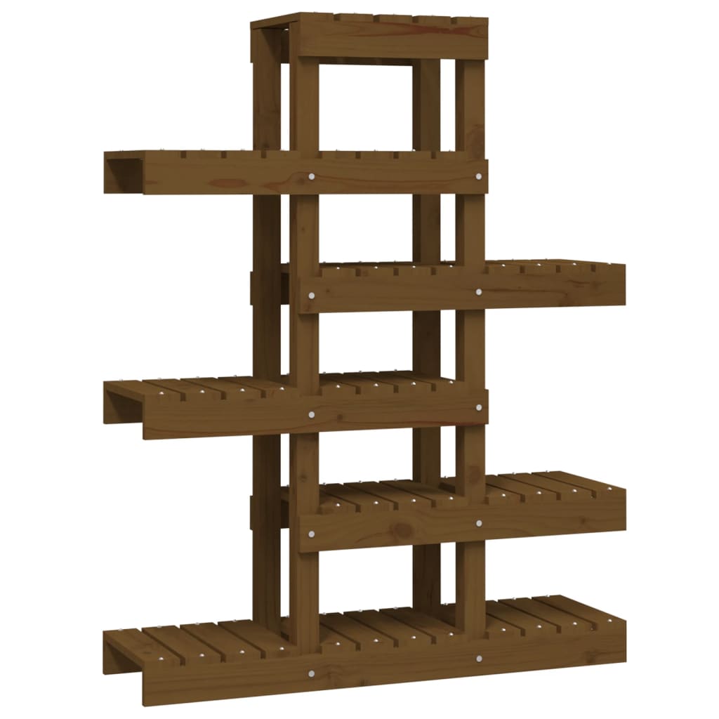 vidaXL Stojan na rostliny medově hnědý 85x25x109,5 cm masiv borovice