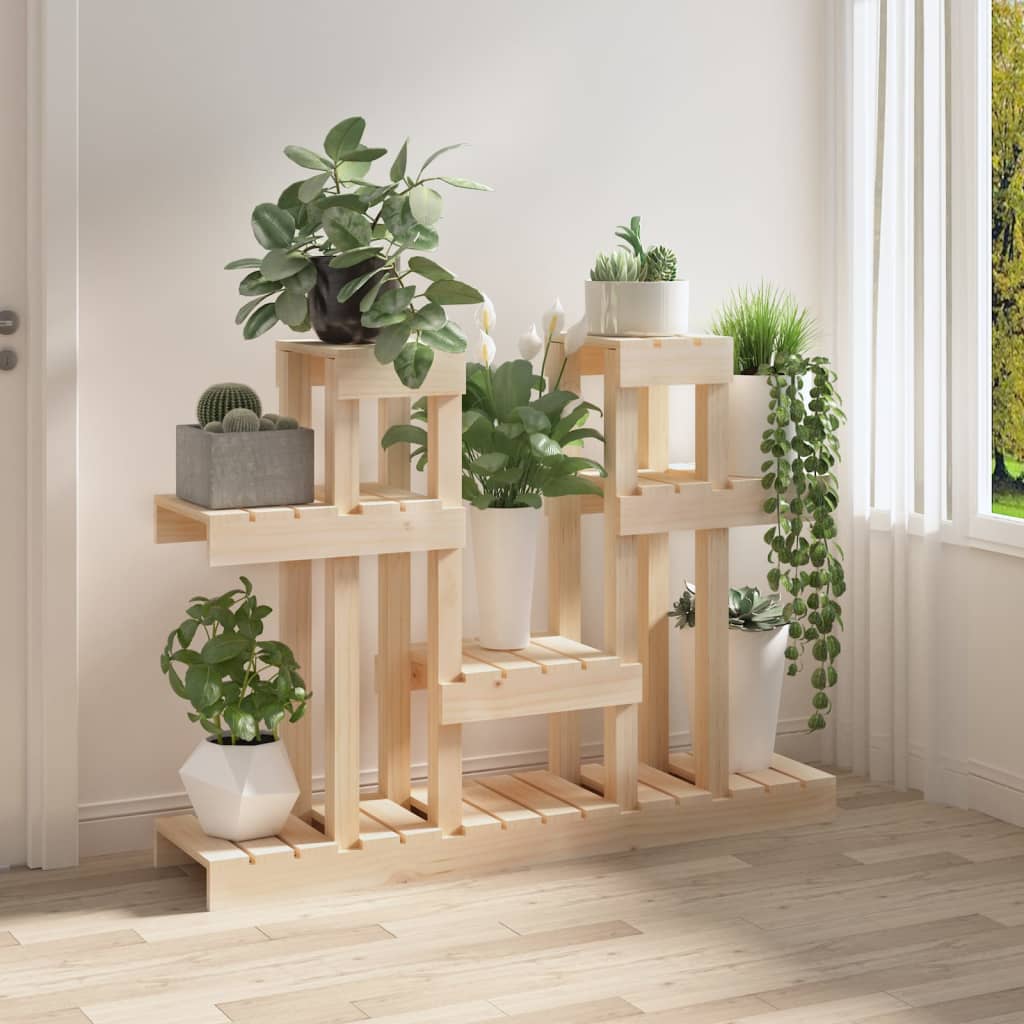 vidaXL Plantenstandaard 104,5x25x77,5 cm massief grenenhout afbeelding