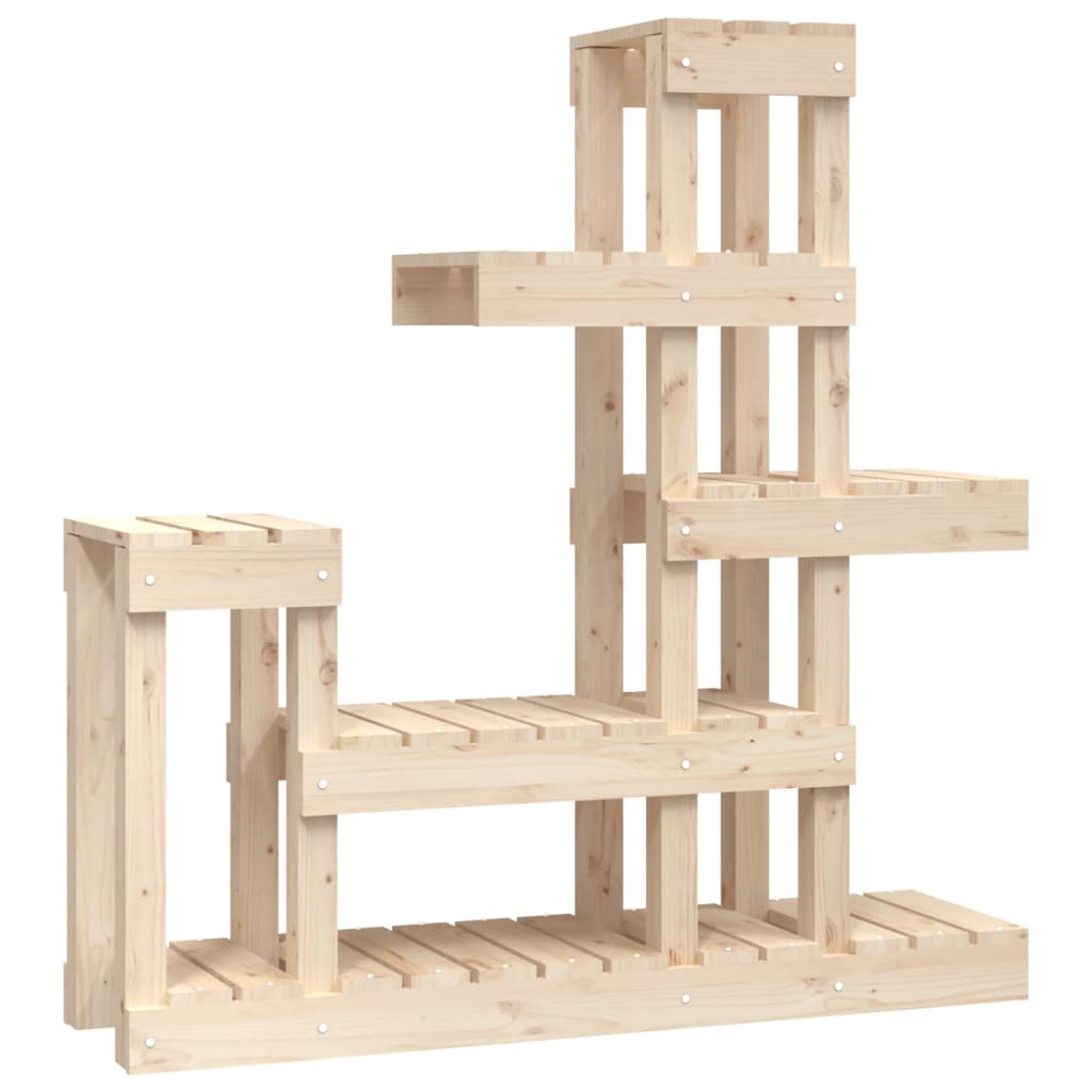 Soporte para Plantas Madera Maciza Pino Flores Multicolor Multitalle vidaXL - Imagen 38 de 60