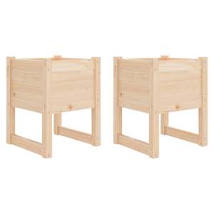 Truhlíky 2 ks 40 x 40 x 52,5 cm masivní borové dřevo - obrázek 2
