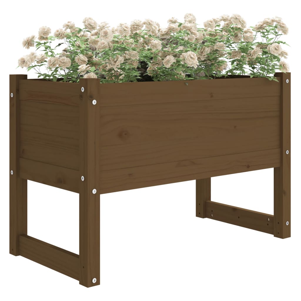 vidaXL Kvetináč medovohnedý 78x40x52 cm borovicový masív