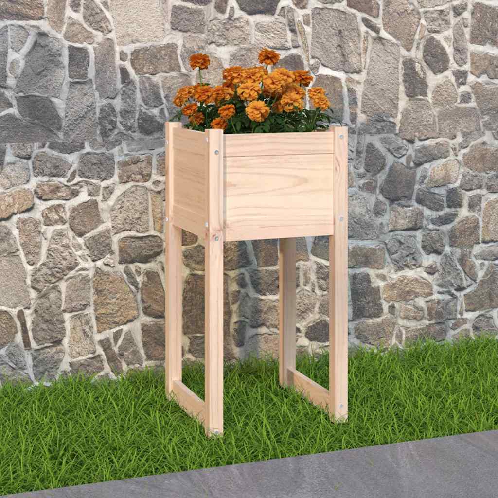 Plantekasse Massivt Fyrretræ - Naturfarvet / 40 X 40 x 81 cm / 1