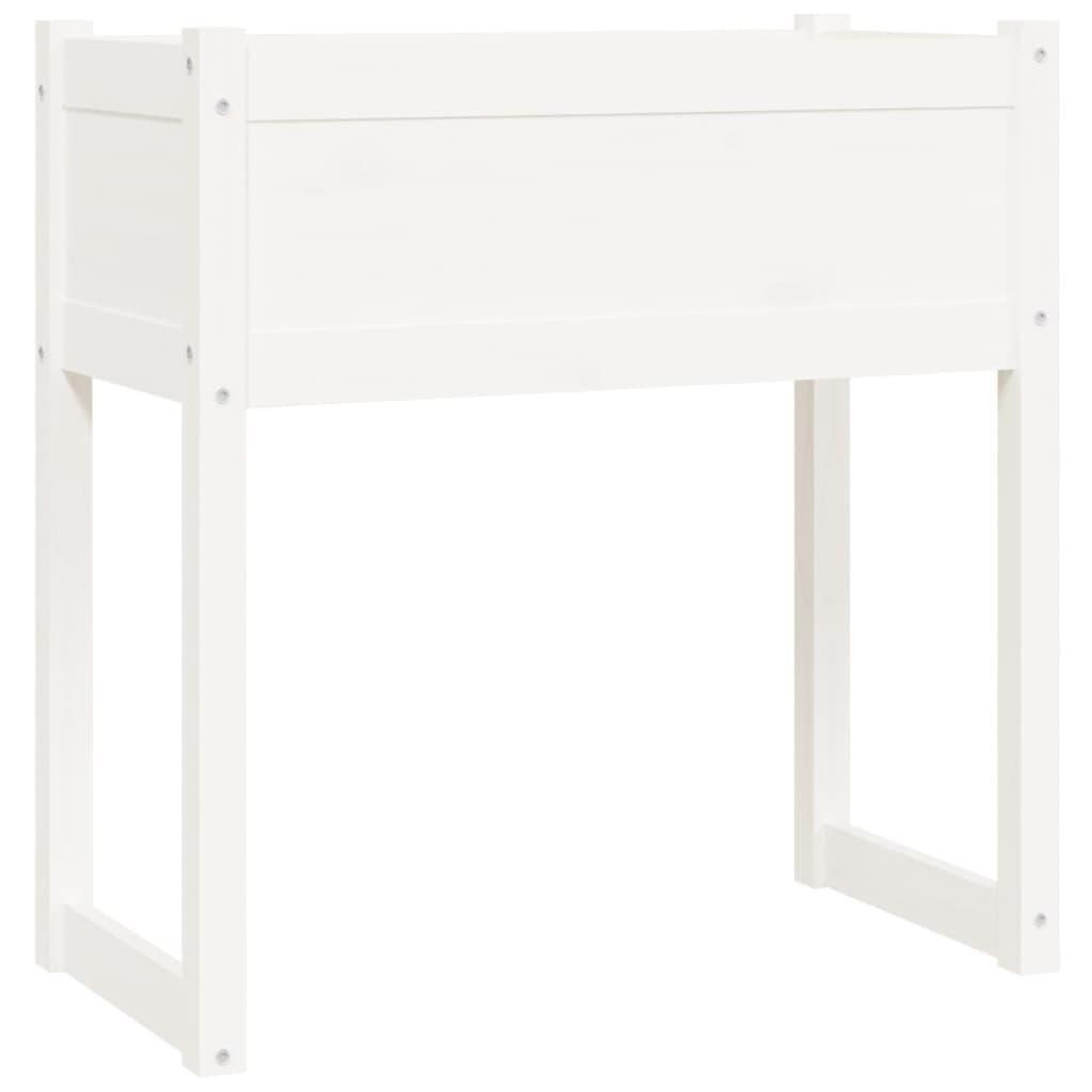 vidaXL Truhlík bílý 78x40x81 cm masivní borové dřevo