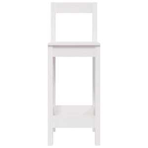 Barski stoli 2 kosa bele barve 40x41,5x112 cm trdna borovina - slika 4