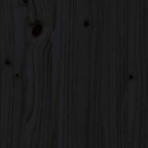 Barski stol 2 kosa črne barve 40x41,5x112 cm trdna borovina - slika 7