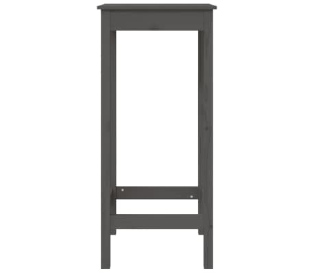 vidaXL Barbord gr&aring; 50x50x110 cm heltre furu