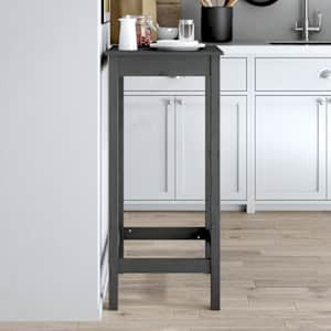 vidaXL Barbord gr&aring; 50x50x110 cm heltre furu