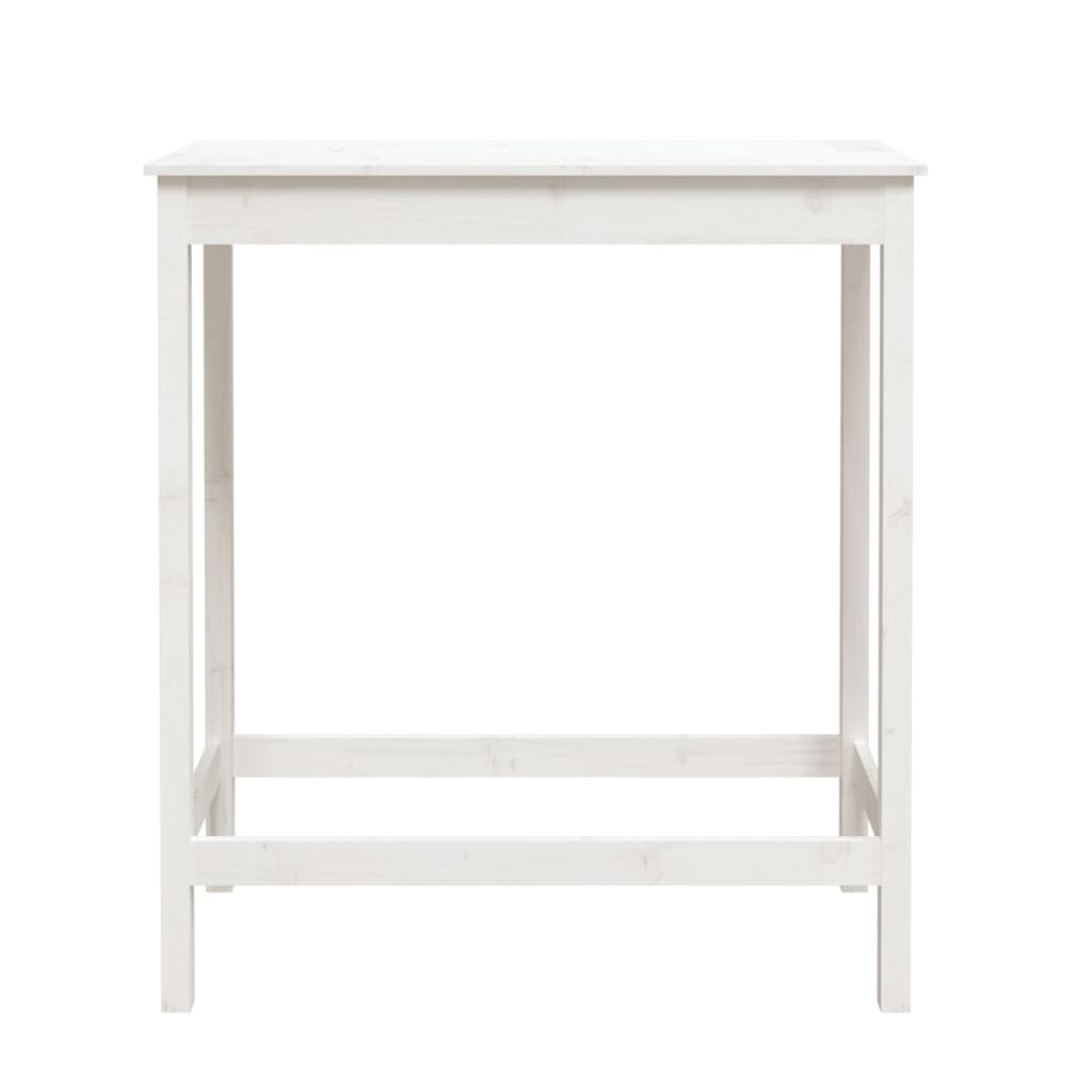 vidaXL Table de bar blanc 100x50x110 cm bois massif de pin