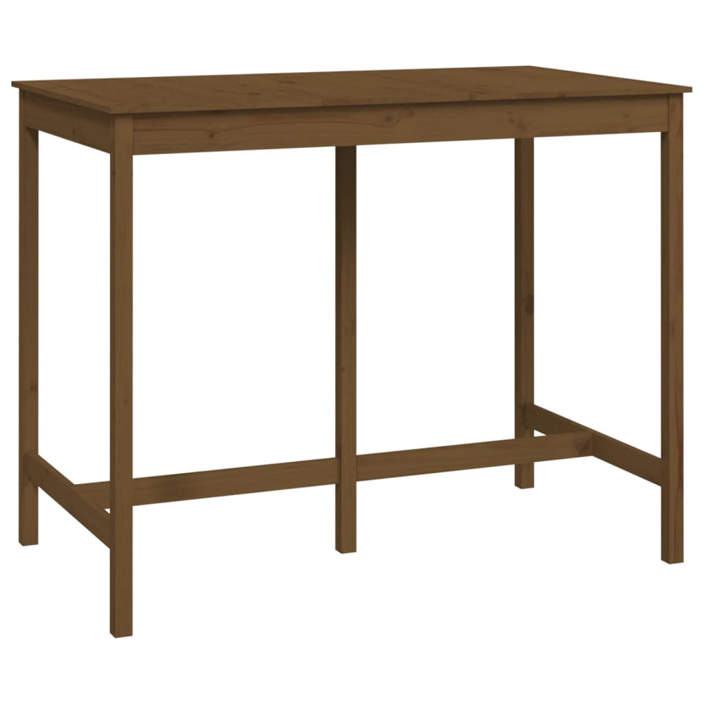 vidaXL Barový stolek medově hnědý 140x80x110 cm masivní borové dřevo