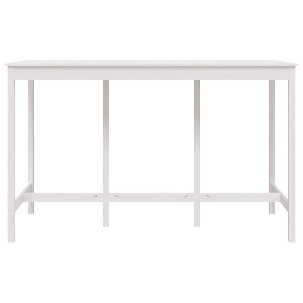 vidaXL Baaripöytä valkoinen 180x80x110 cm täysi mänty