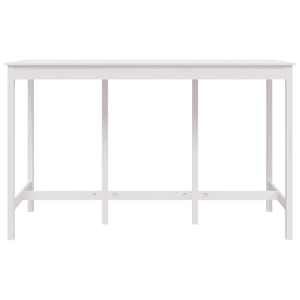 Barový stůl bílý 180 x 80 x 110 cm masivní borové dřevo - obrázek 3