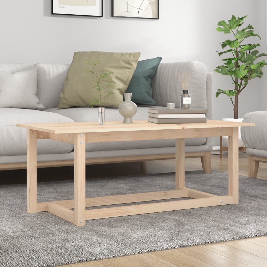 vidaXL Table basse 110x55x45 cm Bois massif de pin