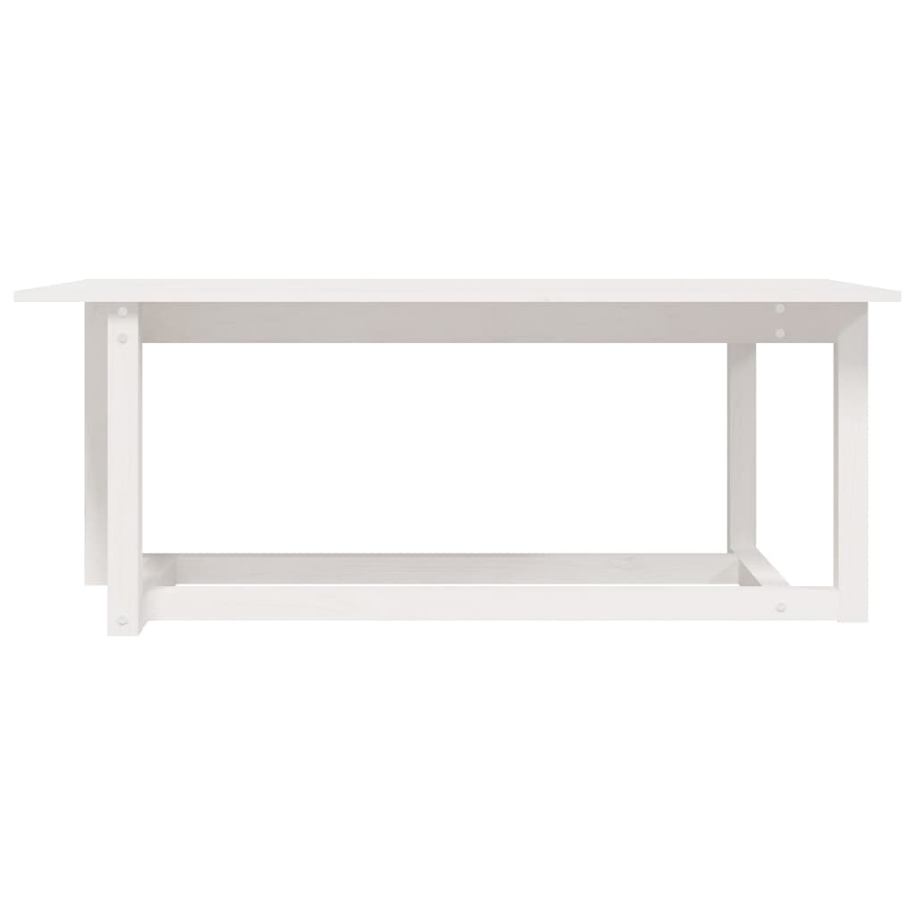 Thumbnail - vidaXL Couchtisch Weiß 110x55x45 cm Massivholz Kiefer