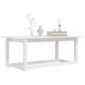 Konferenční stolek bílý 110 x 55 x 45 cm masivní borové dřevo - obrázek 6