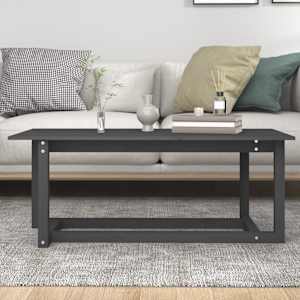 Konferenční stolek šedý 110 x 55 x 45 cm masivní borové dřevo - obrázek 5