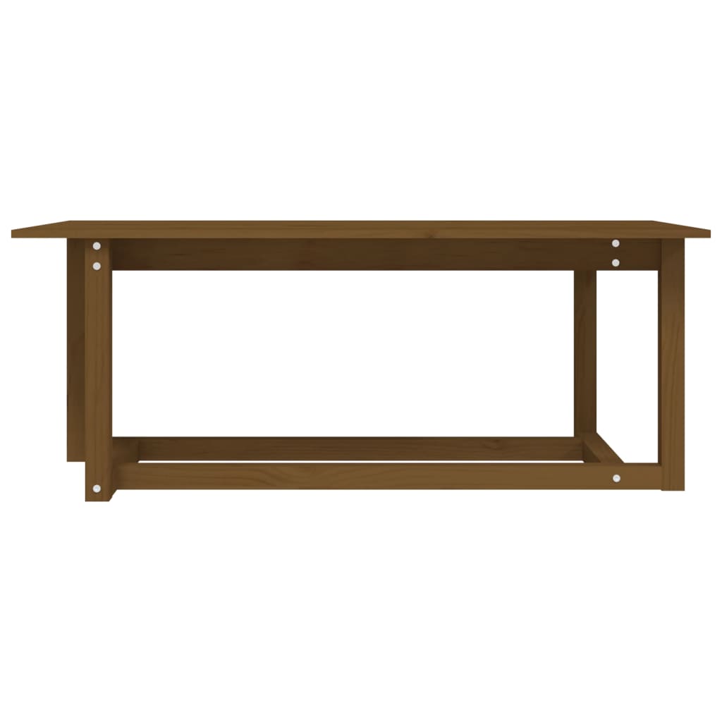 vidaXL Salontafel 110x55x45 cm massief grenenhout honingbruin afbeelding