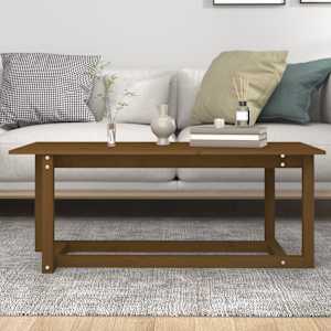 Konferenční stolek medově hnědý 110x55x45 cm masivní borovice - obrázek 5