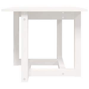 Konferenční stolek bílý 50 x 50 x 45 cm masivní borové dřevo - obrázek 3