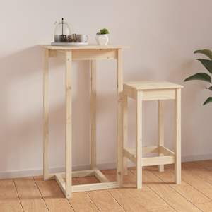 Barska miza 60x60x110 cm trdna borovina