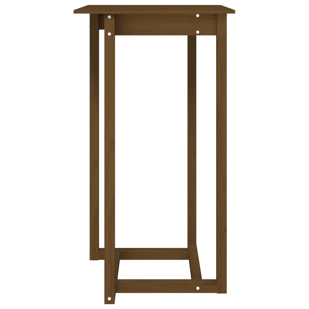 vidaXL Table de bar Marron miel 60x60x110 cm Bois massif de pin